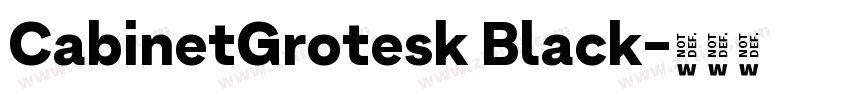 CabinetGrotesk Black字体转换